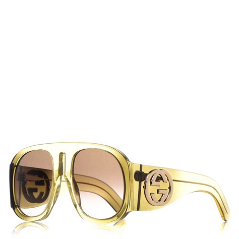 gucci sunglasses women aviators|Gucci oversized aviator sunglasses.